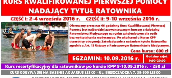 KURSY !!! – RATOWNIK WODNY – KWALIFIKOWANEJ PIERWSZEJ POMOCY – PATENT STERNIKA MOTOROWODNEGO