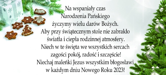 Życzenia świąteczne burmistrza Brzozowa i przewodniczącej rady miejskiej